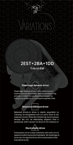 Image of Moondrop Variations Earphone 1DD+2BA+2EST Tribrid Technology in-Ear Monitor with Interchangeable Cable