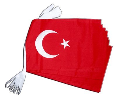 Guirlande Turquie Digni de 8,9 m de long avec grands drapeaux