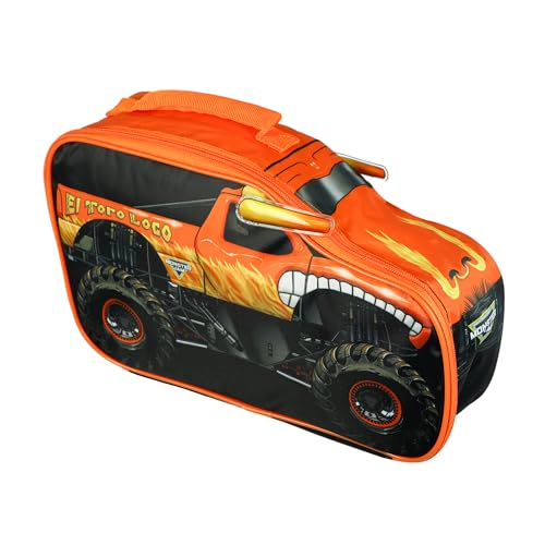 INTIMO Monster Jam Lunch Box El Toro Loco 3D Insulated Full-Zip Soft Sided Tote Bag 13