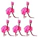 TOYANDONA 5 Pcs Marionnettes à Cordes Tirer Chaîne Jouets Flamant Rose Jouets en Peluche Autruche en Peluche Jouets Marionnette Jouets pour Enfants Enfants Rose