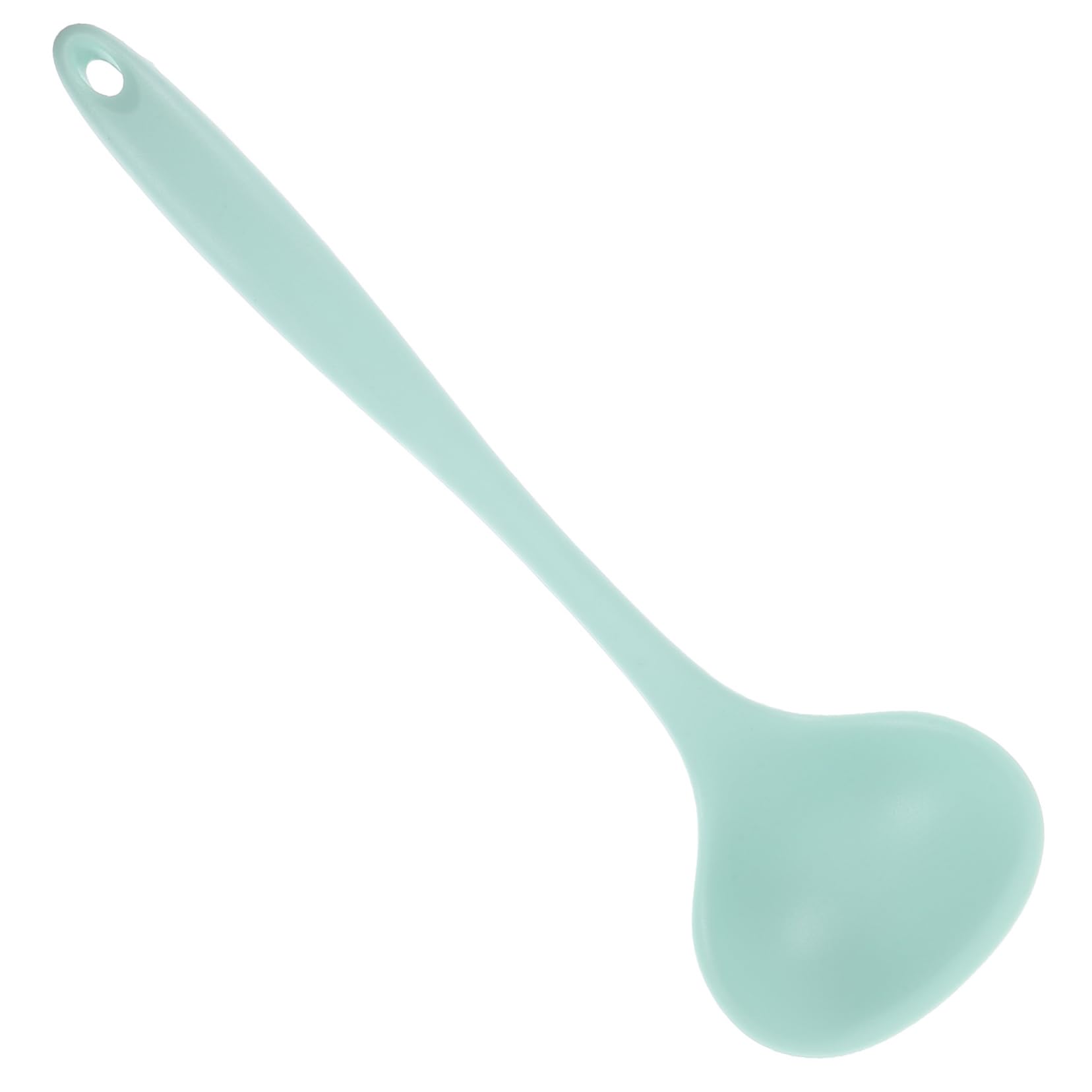 BRIGHTFUFU Large Silicone Soup Ladle Heat Resistant Serving Spoon with Streamlined Handle for Home Kitchen Restaurant Use Stylish Kitchen Tool for Soup Porridge Rice