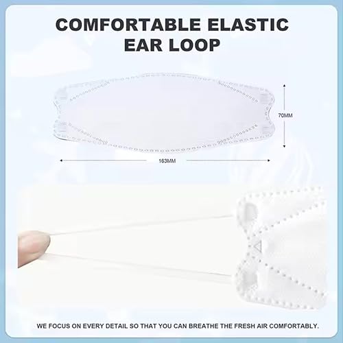 Image of KF94 Korean Fish Shape Reusable Face Mask with Inbuilt Nose Pin