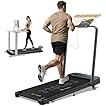 WELLFIT Incline Foldable Walking Pad Treadmill with Handle Bar for Home, 320 LBS Capacity, 6.2MPH Max Speed,Wide Shock Absorbing Deck, 3.0HP Low Noise, for APP/Mute Remote