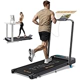 WELLFIT Incline Foldable Walking Pad Treadmill with Handle Bar for Home, 320 LBS Capacity, 6.2MPH Max Speed,Wide Shock Absorbing Deck, 3.0HP Low Noise, for APP/Mute Remote