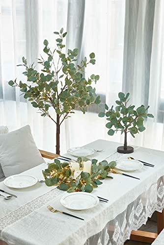 Litbloom Lighted Eucalyptus Tree 4Ft 160 Fairy Lights, Artificial Plant Tree With Lights For Indoor Outdoor Home Bedroom Wedding Spring Easter Decoration #TOP4