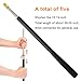 FREGITO Fishing Harpoon Rod, Aluminum Alloy Rod with 8mm Screw for Stainless Steel Fishing Barbed spearhead Gig Gaff for Outdoor Fishing Landing Large Fish Frog (1.3-4.9ft)