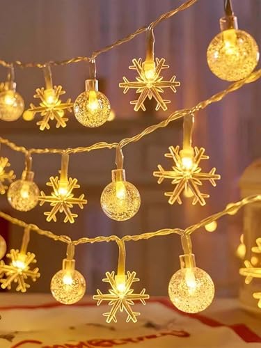 The Purple Tree Decorative Crystal Ball And Star String Led Lights For Diwali Christmas Wedding-3 Meters(1 Pc,20 Bulbs)Diwali Lights,Christmas Decorative Lights,Festive Lights