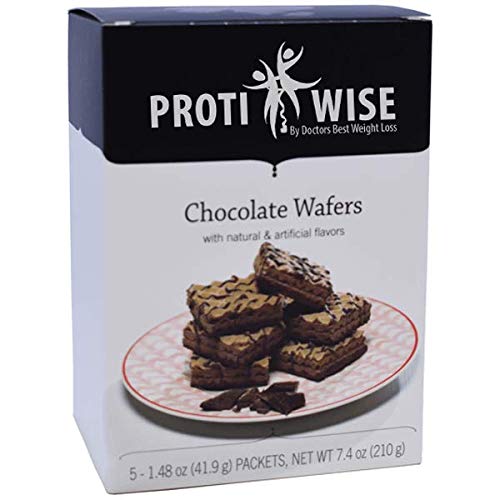 ProtiWise - High Protein Diet Wafer Bar | Chocolate | Low Calorie Snack | Low Fat, Low Sugar, Low Carb (5/Box)