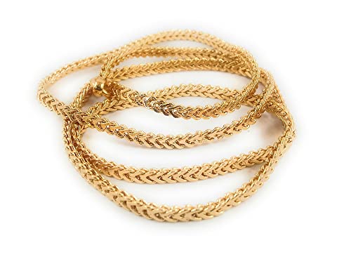Image of CUTE GOLD 1 Gram Micro Gold Plated & Copper Traditional Designer Fashion Jewellery Chain for Women