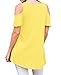Aolakeke Short Sleeve Cold Shoulder T Shirt Tops Casual Blouse Round Neck Tunics