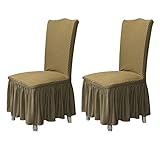 ♥ Caractéristiques: Les housse chaise extensible donneront à votre ancienne chaise un nouveau look et protégeront votre chaise de l'usure quotidienne pour prolonger la durée de vie de la chaise et décorer votre salle à manger. Il y a toujours une couleur qui convient à votre style de salle à manger.
