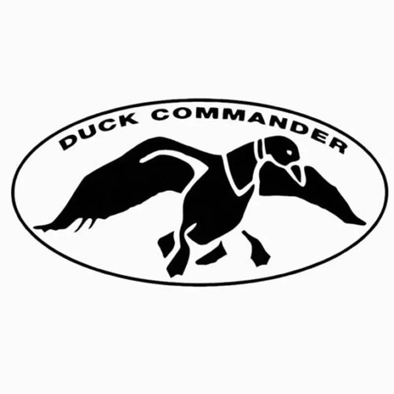 JIFENLI Car Sticker 15.2CM*7.6CM Duck Commander Vinyl Car Truck Decal Duck Dynasty Hunting Deer Gun Car Stickers Accessories Black Silver