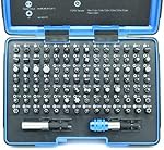 TEMO 100 Piece Impact Ready Security Bits Screwdriver Set Kit with 2 Quick Chucks and Phillips, Torx, Slotted Flat, Pozi, Hex, Tri-Wing Pozi Clutch, Spline, Square, Spanner, TORQ-Set, Torx Tamper Bits
