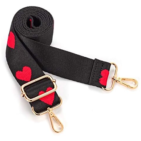 Bag Straps Replacement, Adjustable Crossbody Shoulder Guitar Style Strap For Purses and Handbags Black Size: Medium Cover