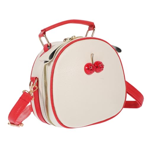Paquet bandoulière en cuir PU rouge design élégant pour adolescentes