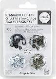 We R Memory Keepers Eyelets Standard, Gray, 60 Pieces Per Pack