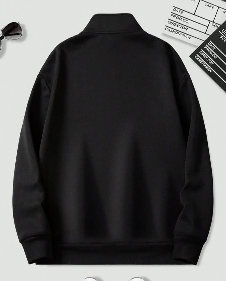 Image of Mack Jonney Men's Fleece Half-Zip High Neck Sweatshirt | Warm & Stylish Winter Wear -M4563