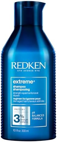 Redken Shampoo, Extreme Shampoo for Damaged Hair, Strengthen and Repair Hair, Infused With Proteins, Hair Breakage Treatment, Restorative Shampoo, 300 ML