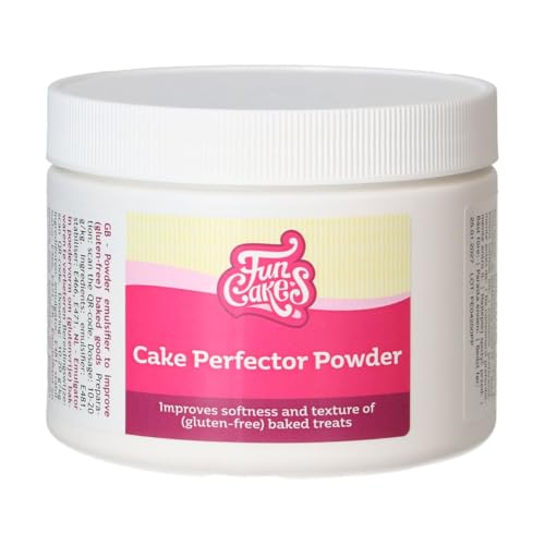 FunCakes Cake Perfector en Polvo 250g, Mezcla Profesional de Emulsionantes y Estabilizadores para Tartas, Pan y Repostería Sin Gluten, Mejora Textura, Suavidad, Estabilidad, Miga y Conservación
