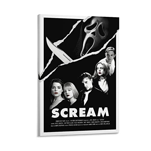 Scream Poster, Schwarz-Weiß, Leinwand, Kunstdruck, modernes Familienschlafzimmer, Dekoration, Poster, 40 x 60 cm Cover