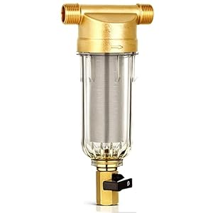 Accessoires 4-poorts waterfilter Voorreiniger Lood Koper Pre-Filter Backwash Verwijder Roest Verontreiniging Sediment Center Pipe (Kleur: ROOD)