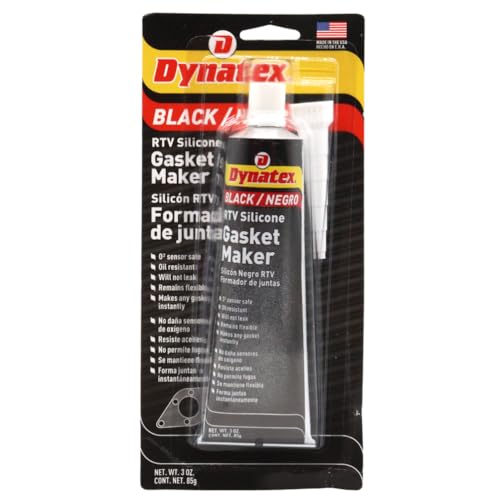 Image of Dynatex 49200 Black RTV Silicone Gasket Maker 85g, Gasket Sealant, Temperature and Oil Resistant, Instant Gasket Creation, Remains Flexible, RTV Silicone Formula, Withstands Up to 500F