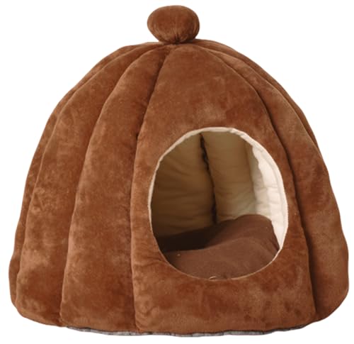 Gunjima 猫ハウス 猫ベッドドーム型 ペットハウス 犬小屋 クッション 取り外せる ペットマット 保温防寒 あったか 冬用 洗える 猫 こたつ 室内 冬 ふわふわ 暖か 室内 ペットベッド おしゃれ (A3,L)