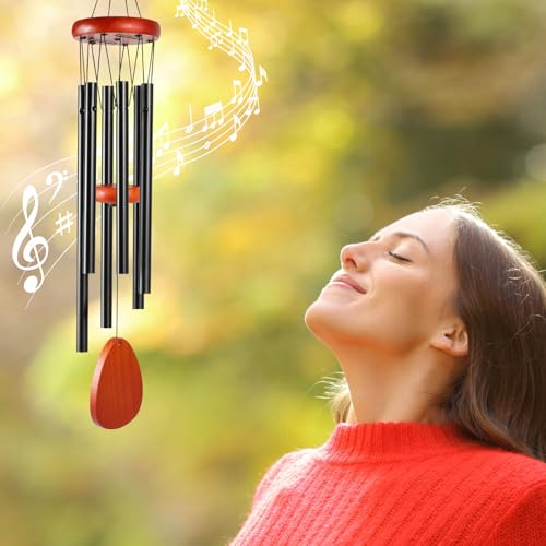 Wind Chimes for Outside Clearance, 26\'\' Windchimes Outdoors w/DIY Ornament, Memorial Wind Chime Gifts for Mom Women Grandma Neighbors, House Warming Gifts New Home Garden Patio Porch Zen Decor