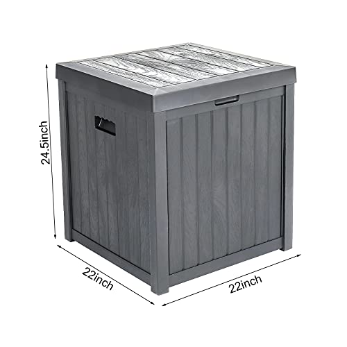 Kcelarec 51 Gallon Plastic Deck Box For Patio Furniture, Pool Accessories, Lockable Storage Box For Outdoor Toys (Grey) #TOP7