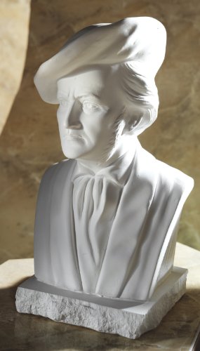 Bust of composer Richard Wagner, height 22 cm, plaster (of paris)