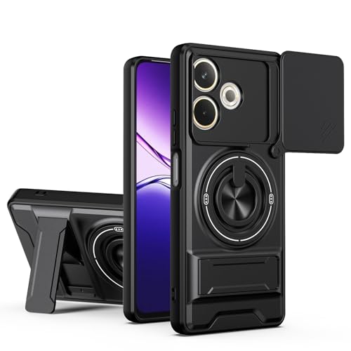 linsuyu Case Compatible with Oppo A5 Pro 5G, Compatible with Oppo A5 Pro 5G Magnetic Dual-Stand Phone Case Black