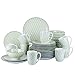 vancasso Midori Juego de Vajillas 32 Piezas Tazas de Desayuno, Cuencos, Platos para 8 Personas Vajillas Modernas Verde