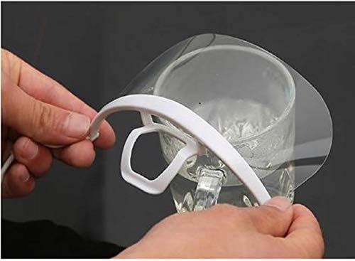 Reusable Plastic Clear Mask 10 Pack Professional Transparent Sanitary Cover Anti-Fog Face Shield Nose Mouth Cover Open Face Guard for Restaurants, Food Truck, Hotels, Mall, Beauty salons, Barber Shops