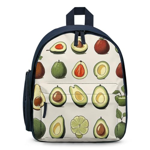 Hand Drawn Backpack Small Book Bag with Side Pocket, Lightweight Durable Backpack, Travel Rucksack, Blue-style