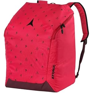 ATOMIC Boot & Helmet Pack I Pink I Hochwertige Skischuhtasche mit Helmfach I Wasserabweisender Skischuh-Rucksack aus 600D Polyestergewebe I Kompakte Skitasche mit gepolstertem Rückenpanel