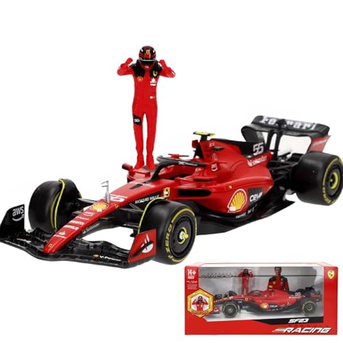 Modelo de coche F1 escala 1:24 rojo HTLNUZD