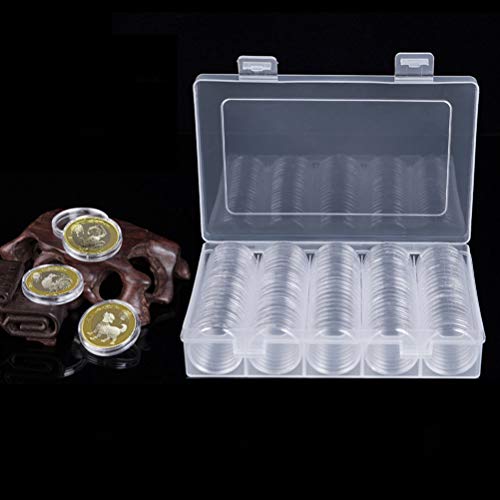Capsulas para Monedas de 25mm con Caja Organizadora 100 Pzas miniatura 2