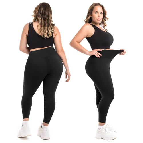SINOPHANT Leggings Damen High Waist Große Größen, Sport Leggings Damen für Gym Outdoor XXL