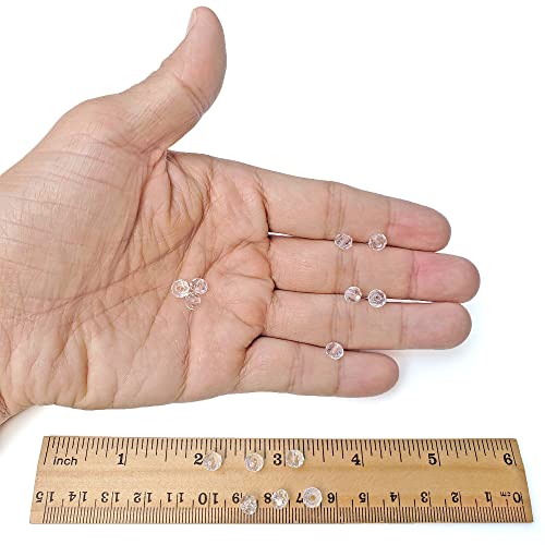 Image of 6mm Rondelle White Glass Beads for Jewelry Making, 720pcs Faceted Briolette Crytal Spacer Beads for Bracelet Necklace Earring