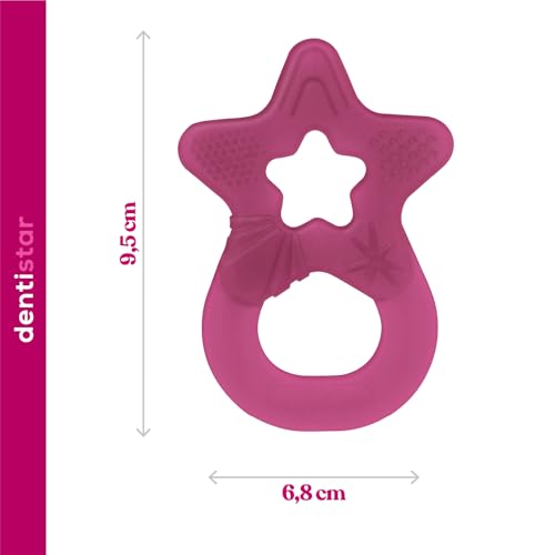 dentistar Beißring 2er-Set – Teether für Babys & Kleinkinder ab 3 Monate – Baby Beißring mit Griff aus weichem Material zur Zahnungshilfe &… – Ansicht 3