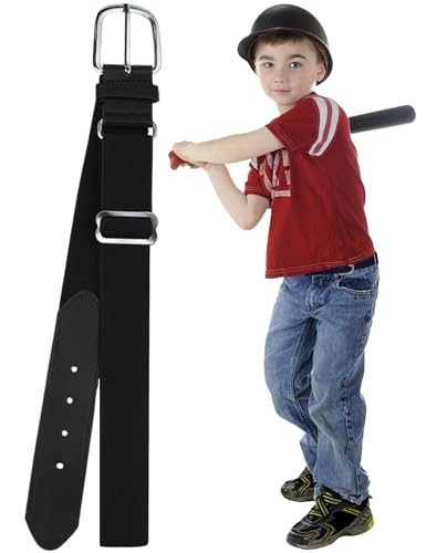 REDANHA Cinto de beisebol juvenil de softball, ajustável, cinto uniforme de tamanho ajustável, Preto