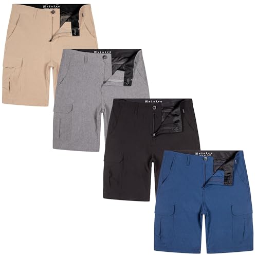 Mens Hybrid Cargo Shorts (4 Pack) 9 Inch Inseam Quick
