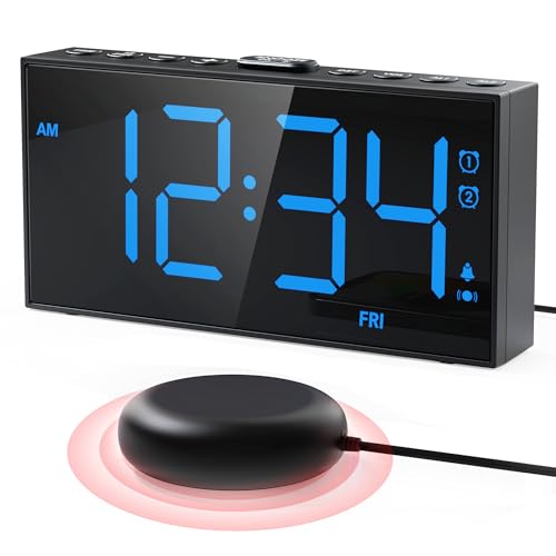 Vibrating Alarm Clock for Heavy Sleepers &ndash; Loud Bed Shaker