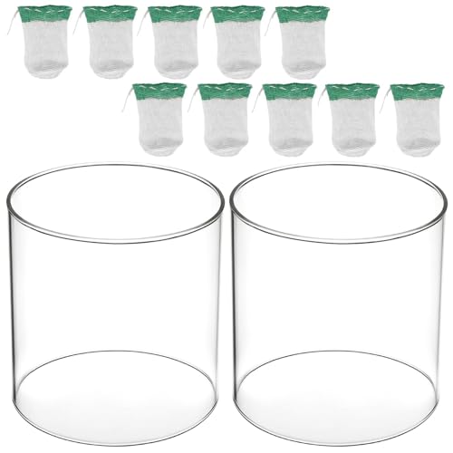 SYOENK 10 Propane Lantern Mantles with 2 Glass Globes
