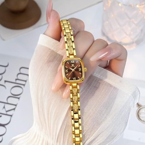 Image of OLEVS Watch Gold Ladies Luxury Easy to Read Small Wrist Watches for Women | Original Import Dress Gift,Diamond,Easy to Read Chronograph women's Watch