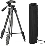172 CM Laser Level Tripod Stand, Adjustable 1/4"-20 Thread Quick Release Plate, Bubble Level, Aluminum Alloy, Compatible with Most Laser Levels