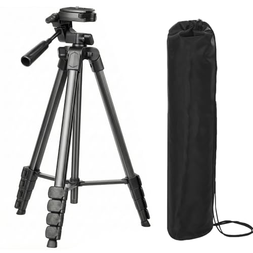 ToolCreatrix 67-inch Lightweight Aluminum Laser Level Tripod Stand with Bubble Level, Quick Release Plate with 1/4 in Screw Mount for Laser Line Leveling