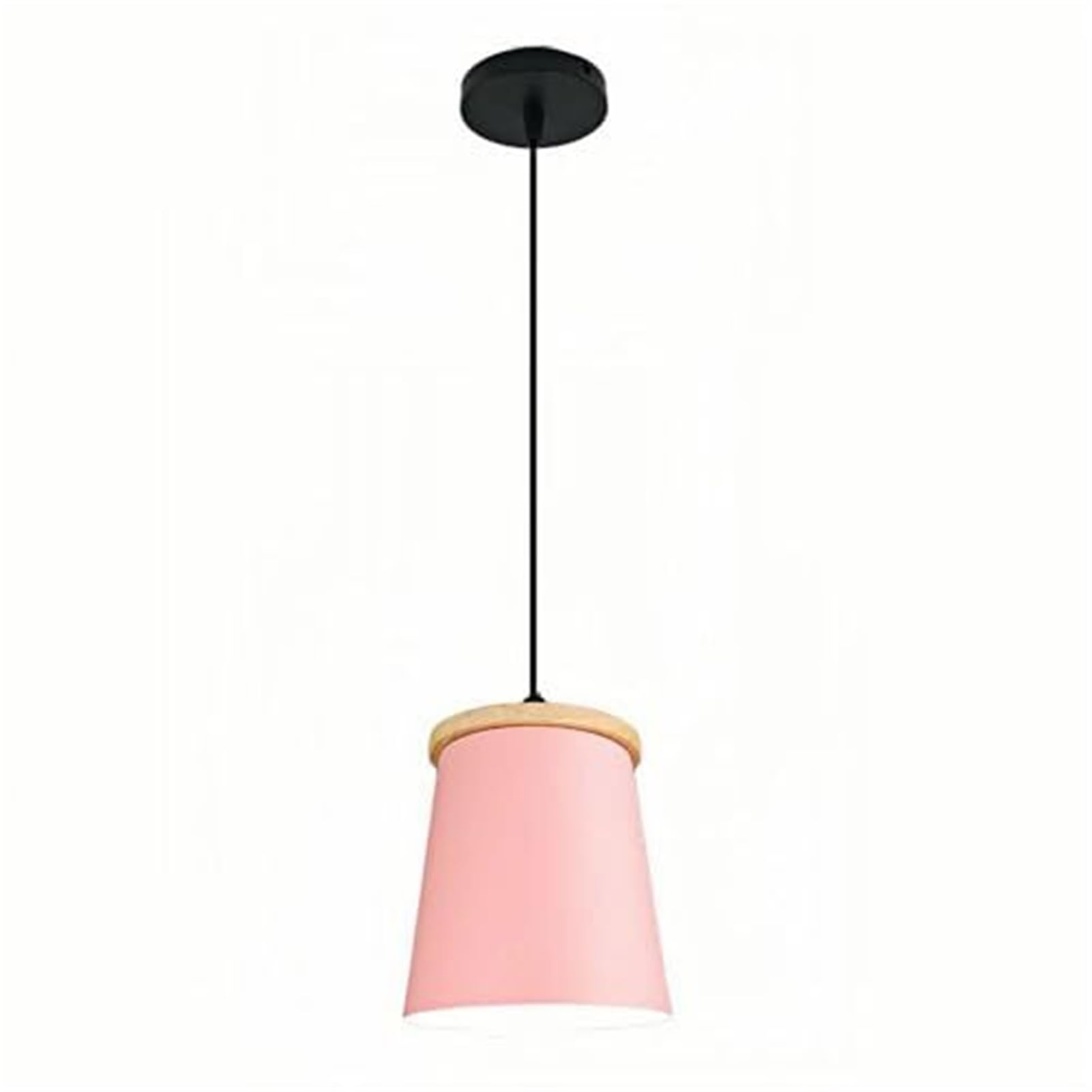 KBUUKYYXouy Nordic Macaron E27 Simple One Head Metal Pendant Lamp Chandelier Hanging Lighting Ceiling Fixture for Kitchen Island Restaurant Home(Pink)