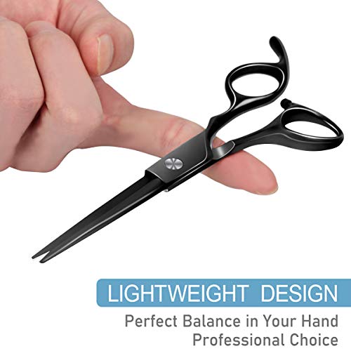 Foto von Haarschere Premium Friseurscheren, Lidasen Scharfe Licht Ausdünnen Haarschneideschere, Edelstahl Friseurschere Profi Frisörschere mit Etui, Perfekter Effilierschere für Damen und Herren