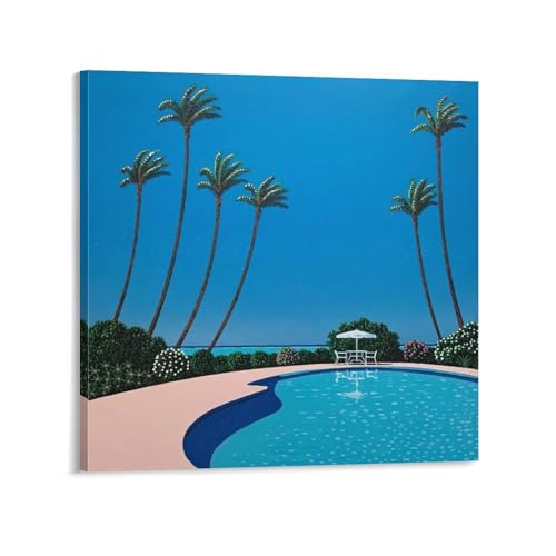 永井博アートイラストポスター (24) プリント キャンバス 壁アート モダン ホーム装飾 画像 壁の絵 版画 ギフト12x12inch(30x30cm)